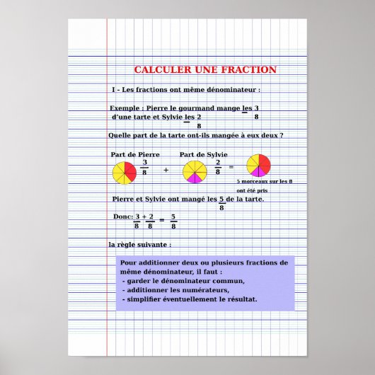 Poster Papier à 6 calculer (Matte) (Devant)