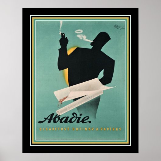 Poster Papier à cigarettes français Annonce vers 1930 (Devant)
