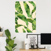 Poster Papier à feuille de banane tropicale (Bureau à domicile)