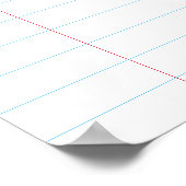 Poster Papier à grande note Customisé Mémo d'aide visuell (Coin)