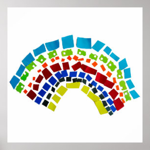 Poster Papier arc en ciel