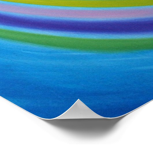 Poster Papier arc-en-ciel bleu (Coin)