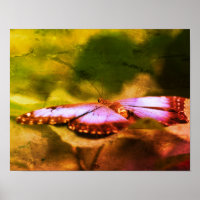 Papier Art Distressé Papillon Bleu de la Nature