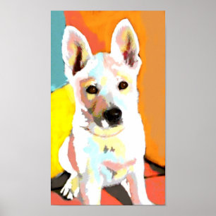 Poster Papier blanc berger allemand