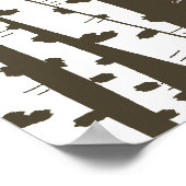 Poster Papier blanc Birch Trees Mariage Seing Chart (Coin)