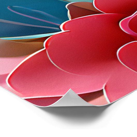 Poster Papier couleur Rococo Pastel Chihuahua (Coin)