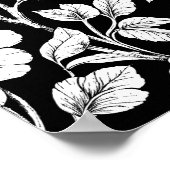 Poster Papier d'affiche de découpage en blanc noir (Coin)