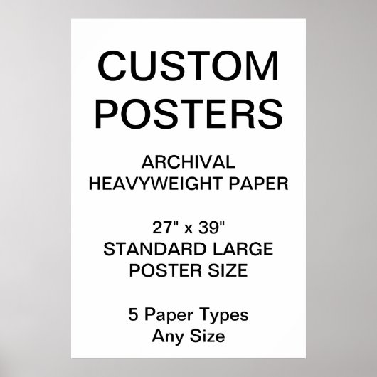 Poster papier d'archives personnalisé de 27 po x 3 (Devant)
