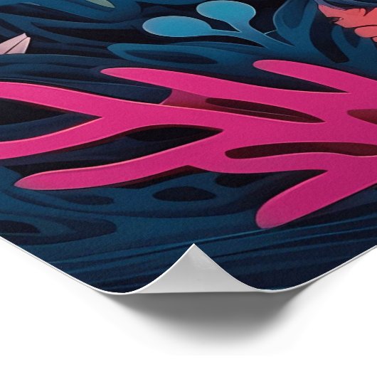 Poster Papier d'art 3D Mermaid (Coin)