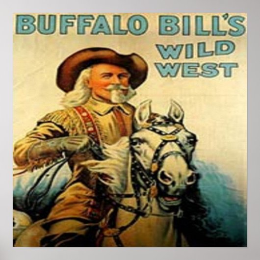 Poster Papier d'art Buffalo Vintage de l'Ouest (Devant)