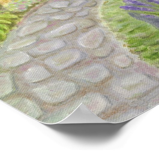 Poster Papier d'art du jardin de Bouddha paisible (Coin)