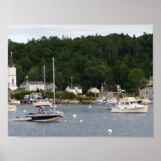 Poster Papier de Boothbay Harbour 11 po x 8,5 po ( (Devant)