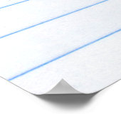 Poster Papier de cahier texture de papier lignes (Coin)