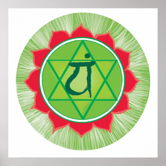 Poster Papier de l'affiche Coeur Anahata Chakra (Devant)