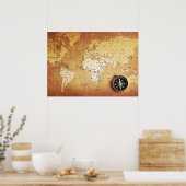 Poster Papier de l'affiche de la valeur du compas et de l (Cuisine)