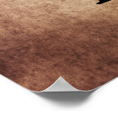 Poster Papier de parchemin Brown foncé vintage âge (Coin)