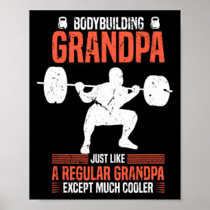 Poster Papier gym musculation grand-père forme fitness