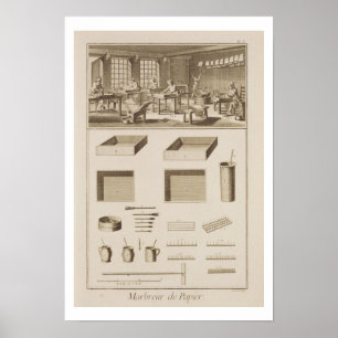 Poster Papier marbré, de l'"Encyclopedia" de Denis D