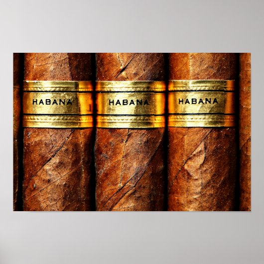Poster Papier (Matte) cigare cuban, luxe (Devant)