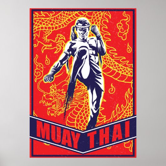 Poster papier (Matte) - Muay Thai (Voorkant)