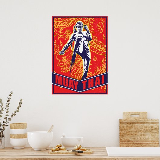 Poster papier (Matte) - Muay Thai (Keuken)