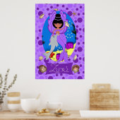 Poster Papier mauve et dauphin (Cuisine)