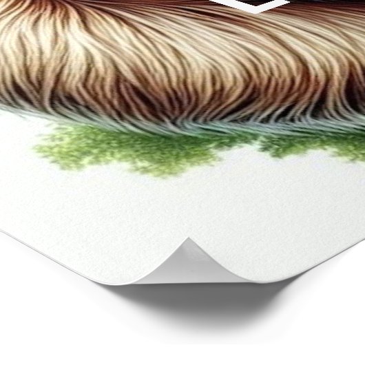 Poster papier - mignon pendaison bébé Sloth, anima (Coin)