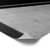 POSTER PAPIER NOIR ET BLANC CHEVRON (Coin)