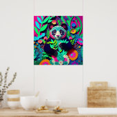 Poster Papier Panda Rainbow Faux coupé (Cuisine)