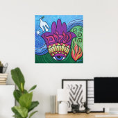 Poster Papier Peace Hamsa (Bureau à domicile)