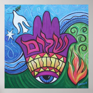 Poster Papier Peace Hamsa