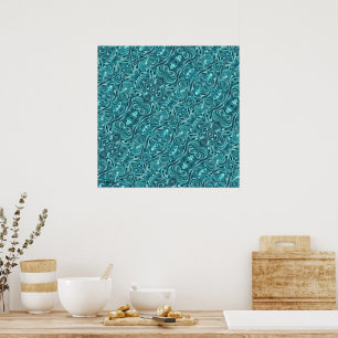Poster Papier peint à motif d'art numérique fantaisiste A
