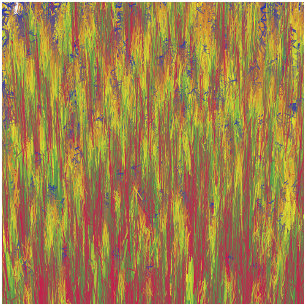 Poster Papier peint à motif de fresques florales abstrait