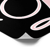 Poster Papier peint à ruban girly mignon (Coin)