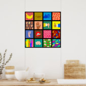 Poster Papier peint Anatomie Carreaux (Cuisine)