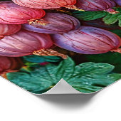 Poster Papier Peint Botanique aux Groseilles de Style Cot (Coin)