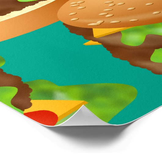Poster Papier peint Burger (Coin)