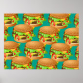 Poster Papier peint Burger (Devant)