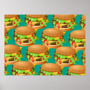 Poster Papier peint Burger