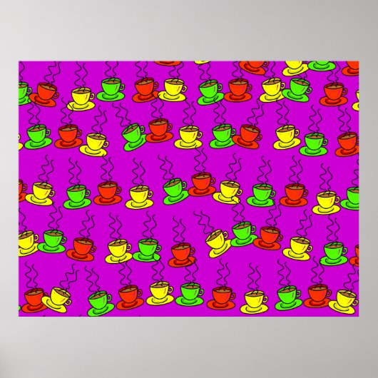 Poster Papier peint café (Devant)