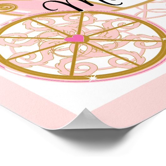 Poster Papier peint Carrosse de la Princesse Royale rose (Coin)