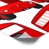 Poster Papier peint de bus Red London Double Decker (Coin)