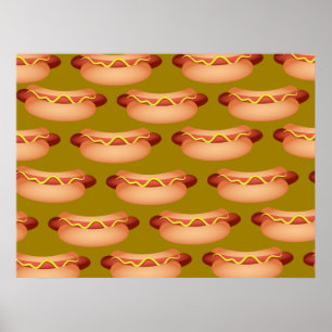 Poster Papier peint de hot dog