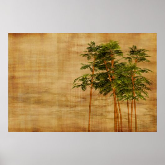 Poster Papier peint en bambou (Devant)