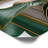 Poster Papier peint en fleurs japonais Magnolia Art (Coin)