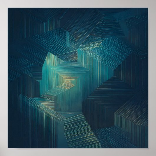 Poster Papier peint en grille translucide multicouche - H (Devant)