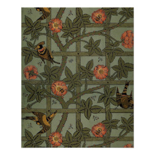 Poster Papier peint en treillis de William Morris