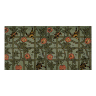 Poster Papier peint en treillis de William Morris