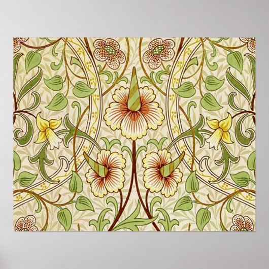 Poster Papier peint fleur classique jonquille de William (Devant)