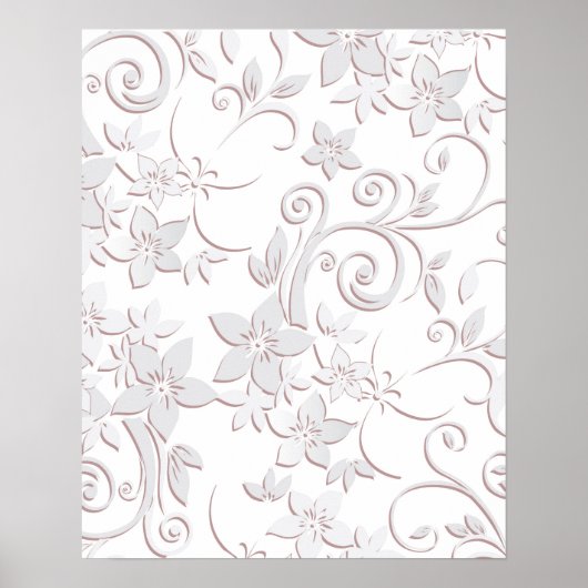 Poster papier peint fleurs 1 (Devant)